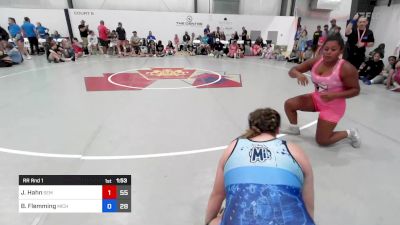 105 kg Rr Rnd 1 - Jade Hahn, Wyoming SEM Women vs Braelyn Flemming, Michigan Rev Girls Blue