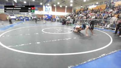 157 lbs Cons. Round 2 - Nathan Monday, Corona Del Mar vs Jedidiah Jackson, Rim Of The World