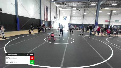 57 lbs Quarterfinal - Daniel Torres, Mat Demon WC vs Nico Lopez, Black Fox Wrestling Academy