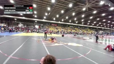 95 lbs Semifinal - Lane Willson, Miles City Wrestling Club vs Kegan Brown, Legends Of Gold
