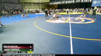 70 lbs Quarterfinal - Lorena Thompson, Toppenish USA Wrestling Club vs Skylar Satiacum, Orting Jr. Cardinals Wrestling