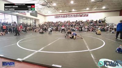 55 lbs Consi Of 4 - Bennett Grose, Ponca City Wildcat Wrestling vs Ray Castle, Chandler Takedown Club