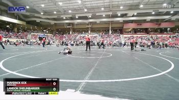 52 lbs Champ. Round 2 - Landon Shelinbarger, South Central Punishers vs Maverick Eck, Brawlers