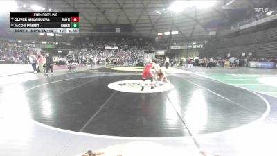 Boys 3A 113 lbs Champ. Round 1 - Jacob Priest, Kennewick vs Oliver Villanueva, Ballard