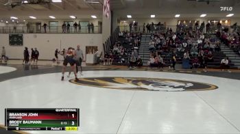 174 lbs Quarterfinal - Brody Baumann, Purdue vs Branson John, Maryland