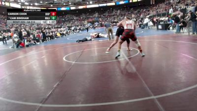 3A 215 lbs Quarterfinal - Cam Bingham, Malad vs Carson Cook, Soda Springs