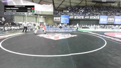 Girls 3A 190 lbs Quarterfinal - Sydney Poe, Enumclaw (Girls) vs Jasia Fuamatu, Mount Tahoma (Girls)