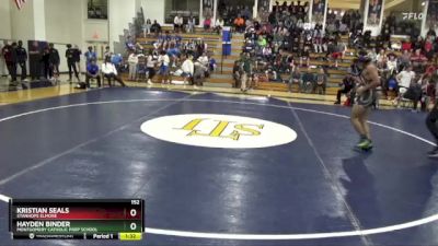 152 lbs Champ. Round 1 - Kristian Seals, Stanhope Elmore vs Hayden Binder, Montgomery Catholic Prep School