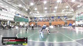 144 lbs Quarterfinal - Chance Mathews, Cherokee Trail vs Kamrin Daugherty, Yucaipa