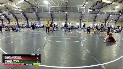 197 lbs Semifinal - Xander Myers, Unattached - CSU vs Rune Lawrence, Unattached - West Virgina