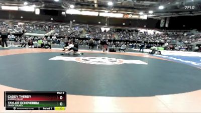 126 lbs Quarterfinal - Caddy Tverdy, Garden Valley vs Taylor Echeverria, Crook County