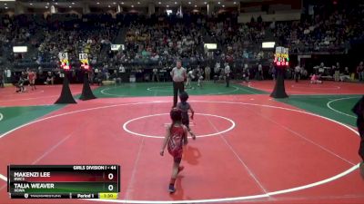 44 lbs Quarterfinal - Talia Weaver, XGWA vs Makenzi Lee, RWC3