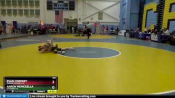120 lbs Cons. Round 3 - Aaron Menickella, St Marks H S vs Evan Cordrey, Sussex Central H S