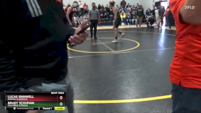 9 lbs Round 1 - Brady Schuman, Columbus Catholic vs Lucas Sinnwell, Nashua-Plainfield