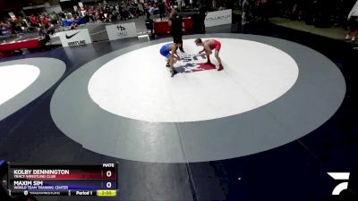 125 lbs 1st Place Match - Kolby Dennington, Tracy Wrestling Club vs Maxim Sim, World Team Training Center