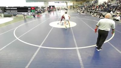 197 lbs 3rd Place Match - Josh Negron, Castleton vs Nick Rogers, Springfield