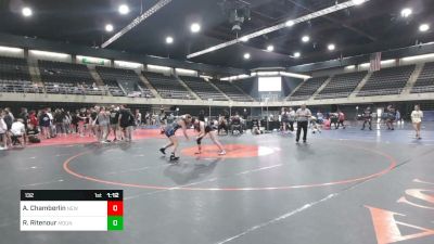132 lbs Quarterfinal - Ada Chamberlin, New Milford vs Riley Ritenour, Mount Pleasant