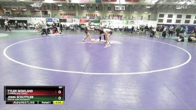 197 lbs Cons. Round 5 - Tyler Rowland, Cumberland (Tenn.) vs John Schuttler, Graceland University