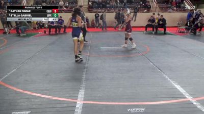 110_G lbs 3rd Place - Raykan Simar, Coudersport vs Stella Gabriel, Upper Dublin