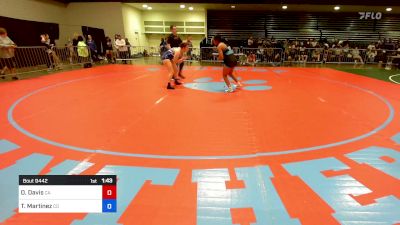 148 lbs Round Of 16 - Olivia Davis, CA vs Timberly Martinez, CO