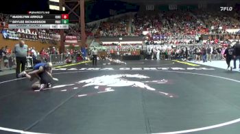 140 lbs Champ. Round 1 - Brylee Richardson, Pratt HS vs Madelynn Arnold, Eudora Hs