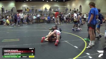 95 lbs Quarterfinals (8 Team) - Lucas Christopher, Untouchables Black vs Colton Schultz, American Gladiators-Thunder