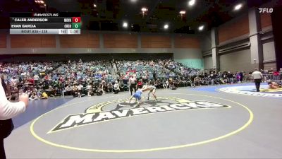 138 lbs Champ. Round 2 - Caleb Anderson, Moapa Valley vs Evan Garcia, Churchill County
