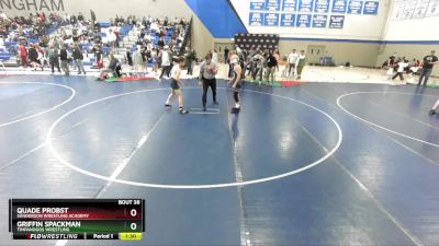 112 lbs Champ. Round 1 - Griffin Spackman, Timpanogos Wrestling vs Quade Probst, Sanderson Wrestling Academy