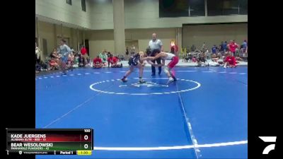 100 lbs Round 1 (6 Team) - Kade Juergens, Alabama Elite - Red vs Bear Wesolowski, Panhandle Punishers