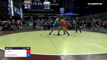 220 lbs Cons 16 #2 - Kaylon Wolf, Oklahoma vs Drayton Huchteman, Missouri