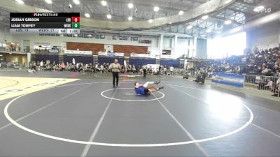 145 lbs Round 3 (3 Team) - Josiah Gibson, Long Beach Sr vs Liam Torpey, Webster Schroeder High Sch