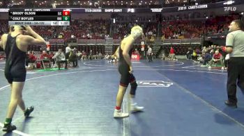 2A-132 lbs Cons. Round 4 - Brody Olson, Estherville Lincoln Central vs Colt Boyles, Burlington Notre Dame
