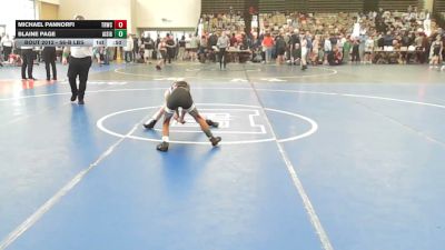 56-B lbs Quarterfinal - Michael Pannorfi, Toms River Wrestling Club vs Blaine Page, All I See Is Gold Academy