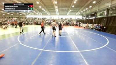145 lbs Quarterfinal - Jason Worthley, UT vs Jimmie Bailes, WV