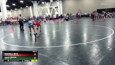 132 lbs Round 3 (8 Team) - Maxwell Beck, Foxfire Wrestling Club vs Gavin Braun, SD Blue