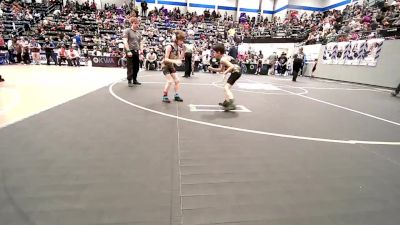 55 lbs Consi Of 8 #2 - Ethan Livesay, RWC vs Bentley Hausam, Tecumseh Youth Wrestling