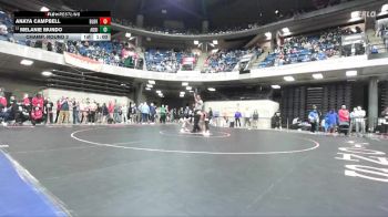130 lbs Champ. Round 2 - Melanie Mundo, Unattached vs Anaya Campbell, Bolingbrook