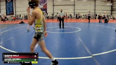 88 lbs Rd# 1 9:00am Friday - Quentin Walls, Cali Red vs Hayden Archbell, East Coast Elite