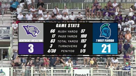 Replay: Kentucky Wesleyan vs West Florida | Sep 1 @ 6 PM