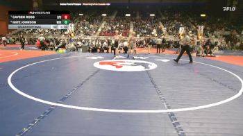 3A-132 lbs Quarterfinal - Caysen Ross, Burns/Pine Bluffs vs Nate Johnson, Worland
