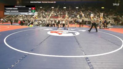 3A-132 lbs Quarterfinal - Caysen Ross, Burns/Pine Bluffs vs Nate Johnson, Worland