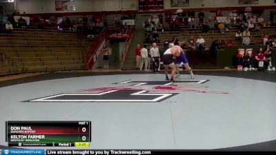 285 lbs Cons. Semi - Don Paul, Ouachita Baptist vs Kelton Farmer, Kentucky Wesleyan