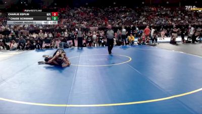 3A 144 lbs Champ. Round 1 - Charlie Esplin, New Plymouth vs Chase Scribner, Kellogg