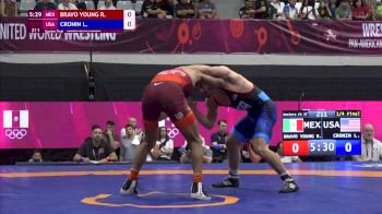 57 kg Quarterfinal - Liam Cronin, USA vs Roman Bravo-Young, MEX
