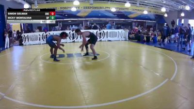 144 lbs Cons. Round 5 - Simon Gelman, Cowboy Wrestling Club vs Ricky Montalvan, Maximum Performance