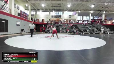 157 lbs Champ. Round 2 - Mitchell Betz, Manchester vs Marc Le Gaspe, Cumberlands