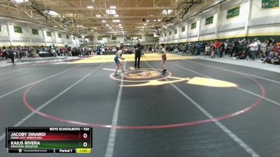 100 lbs Cons. Round 2 - Jacoby Dinardi, Magic City Wrestling vs Kaius Rivera, Montana Disciples