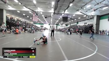 50 lbs Semifinal - Cason Inger, BullTrained vs Nara Jackson, Lawrence Elite
