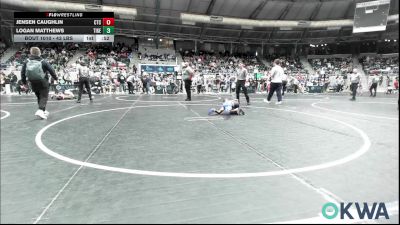 43 lbs Round Of 32 - Jensen Caughlin, Cleveland Takedown vs Logan Matthews, Tiger Trained Wrestling