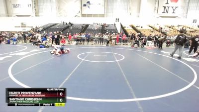 116 lbs Quarterfinal - Santiago Chrisjohn, Journeymen Wrestling Club vs Marco Provenzano, Fairport Jr. Red Raiders Wrestling